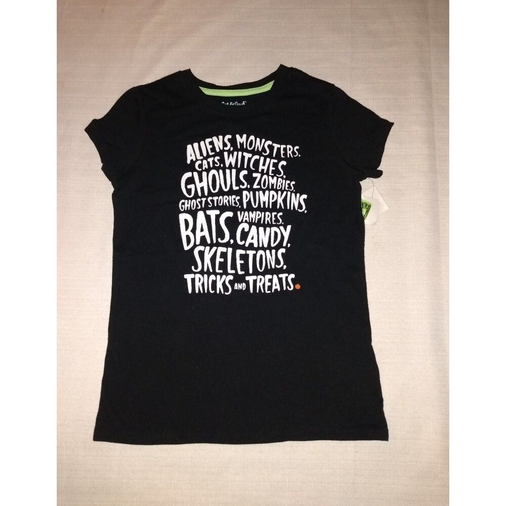 Girl's short sleeve Halloween shirt size Medium 7/8